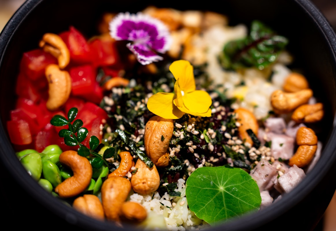Vegetable lentil soup with herbs